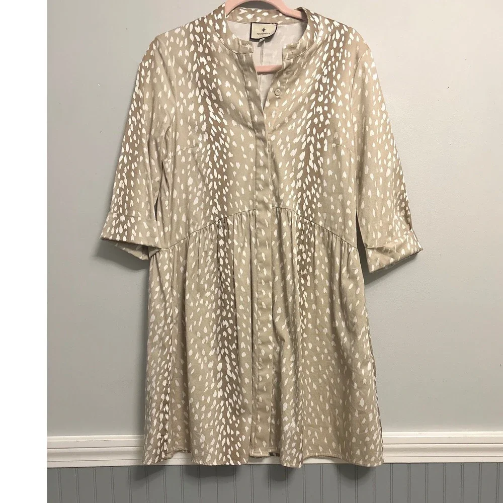 Tuckernuck Antelope Royal Print Shirt‎ Dress Size Small